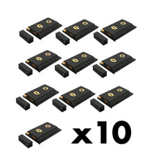 JOB LOT x10 - Excel Rim Sashlock Black Latch & Bolt 150mm x 100mm 6" x 4" 2 Keys