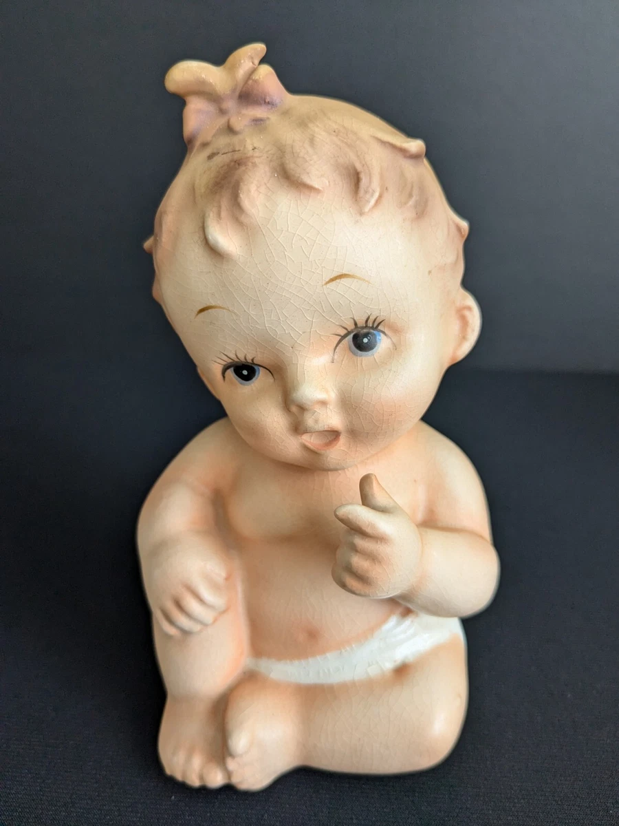 Vintage Baby Figurine In Antique Ceramic & Porcelain Figurines for