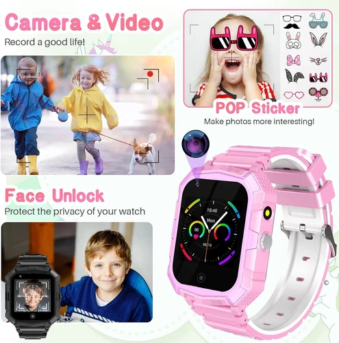 Kids 4G Smart Watchs Camera GSM Tracker SOS LBS Call Phone Game Watches Boy Girl - Bild 52 von 78