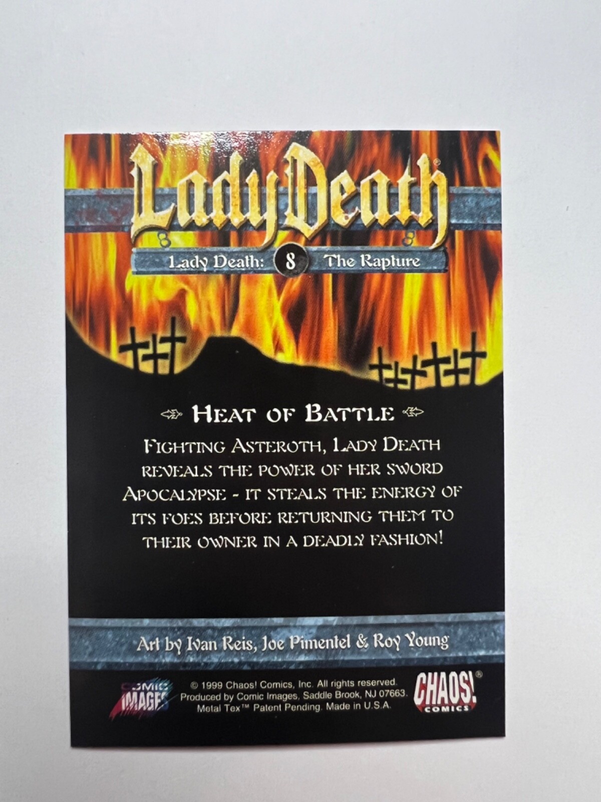 Lady Death Chaos Comics Night Gallery 1999 Metal Tex Trading cards- YOU PICK - Picture 24 of 134