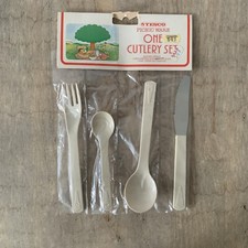 BN Vintage Tesco Stainless Steel Cutlery Set 4 Piece Fab Design Camping Picnics