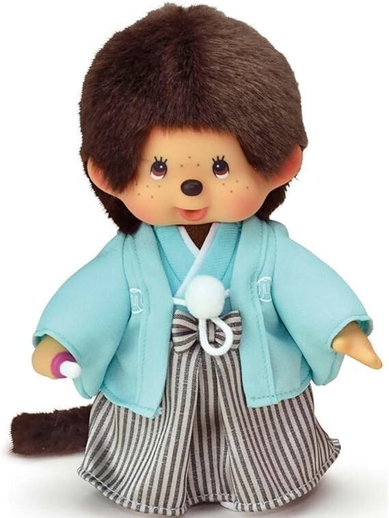 【希少】monchhichi着物 2体セット Monchhichi stuffed toy boy and girl 2-type set Japan kimono