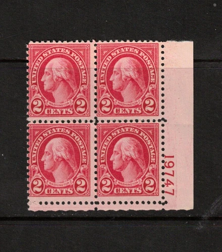USA #634a Mint Never Hinged Fine Plate #19747 Block **With Certificate**