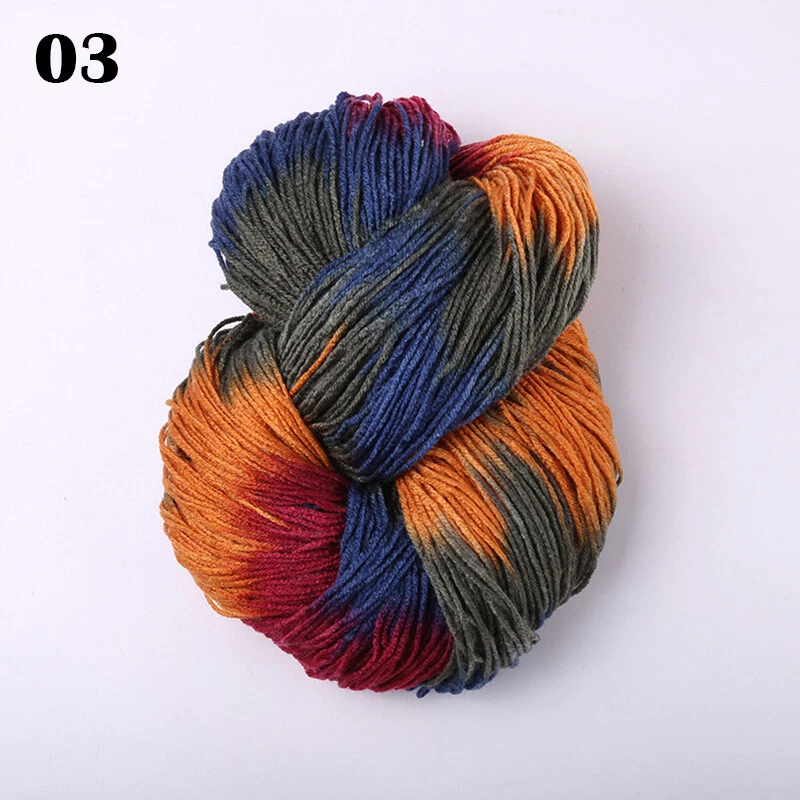 50g Gradient Colorful Hand Knitting Yarn Soft Crochet Cotton Blend Yarn DIY Yarn - Image 4 of 4