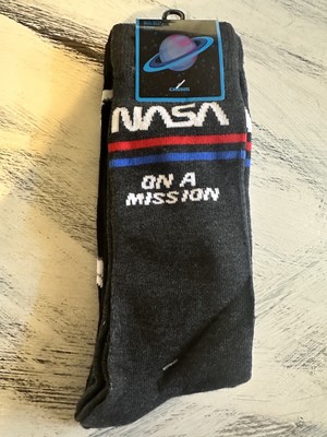 NASA men s 2 pack crew socks new size 10-13 shoe size 6.5-12