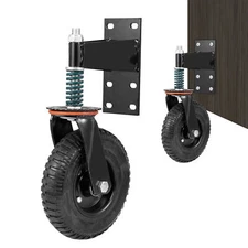  8" Gate Wheels Heavy Duty Spring-Loaded Gate Caster For Wooden Metal Tube Gate 