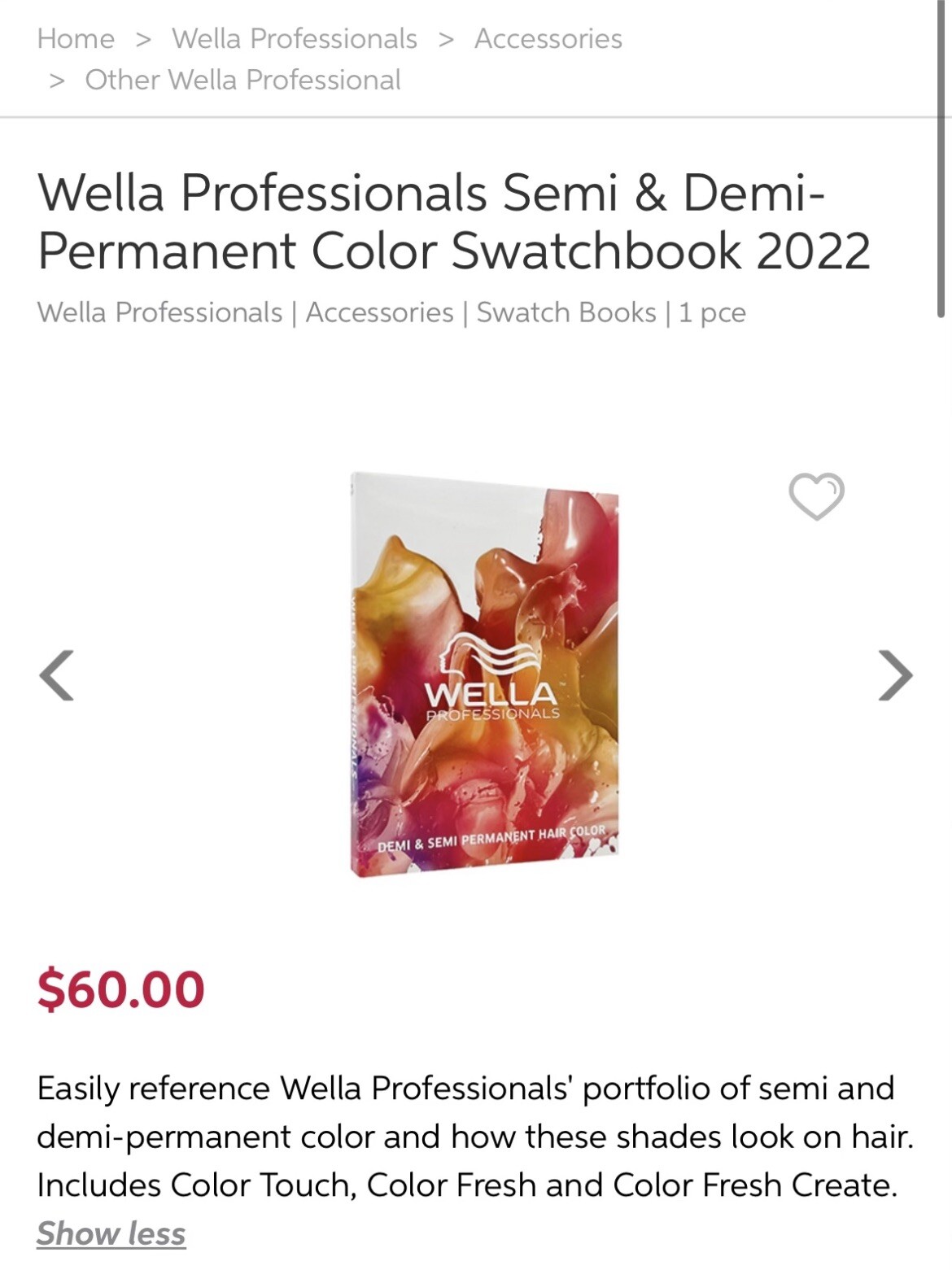 WELLA Professionals Permanent & Demi & Semi  Hair Color  Swatch Book 2023 Set