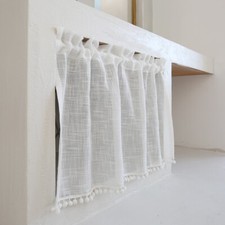 Coarse texture linen curtains