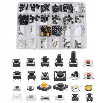 #ad 240Pcs Micro Momentary Tact Switch Kit Tactile Push Button Switch Assortment $17.74