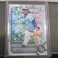 Bowman 2022 Chrome Speckle Refractor Alejandro Pie #BCP-97 Tampa Bay Rays /299