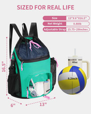 Swim Bag with Wet Pockets, Sandproof Beach Backpack with 40Oz Tumbler Side Po...