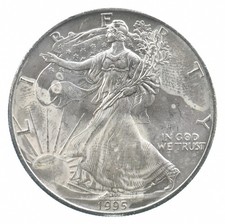 Better Date 1995 American Silver Eagle 1 Troy Oz .999 Fine Silver *824