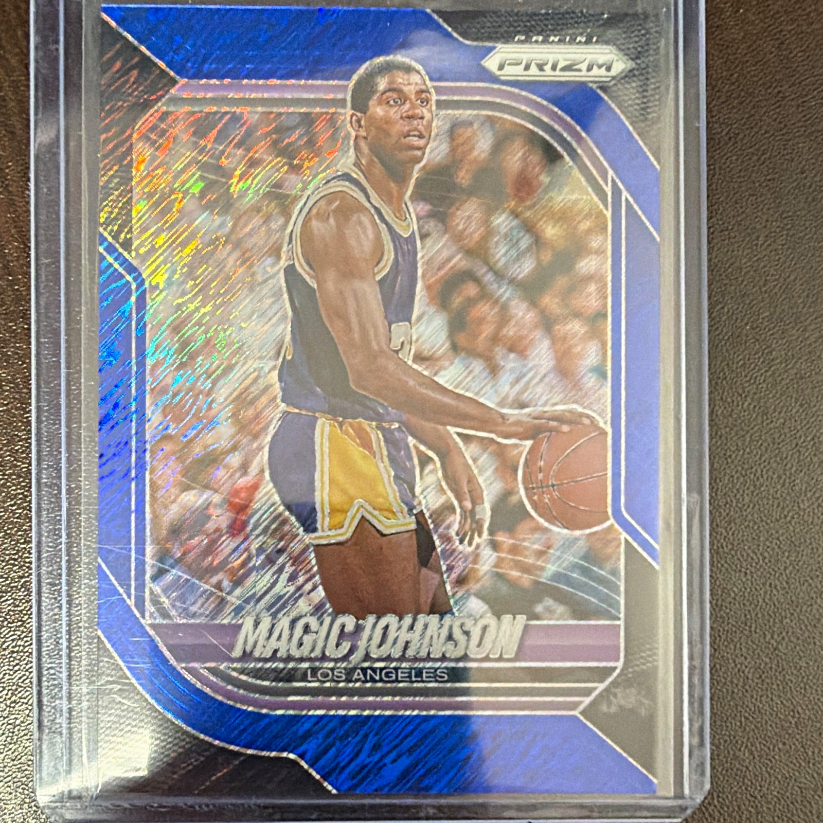 2025-26 Panini Prizm Magic Johnson Blue Shimmer 15/15