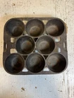 vtg wagner ware style R cast iron muffin gem pan Rare Antique Vintage Cast Iron