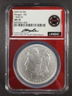 1878-CC Morgan Silver Dollar 2023 Fiji .999 Silver NGC MS70 FDOI Hand Signed