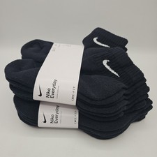 2 Pack of 6 Nike Everyday Cushioned Ankle Socks Black 3Y 5Y Women 4 6 Unisex