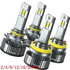 H11 9005 Combo LED Headlight Bulb High Low Beam White Bright Plug Play 2/4/10X