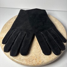 Black Suede Leather Gloves XL Mens Winter Warm Thinsulate Lined VTG