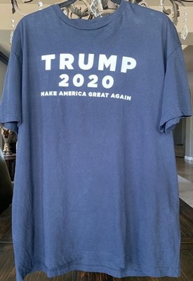 Trump 2020 Shirt Mens XL Blue Make America Great Again Tee Smart Blanks