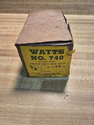 #ad #ad Watts 740 075 3 4quot; ASME Water Pressure Relief Valve M1 75PSI SNo. 749 $54.99
