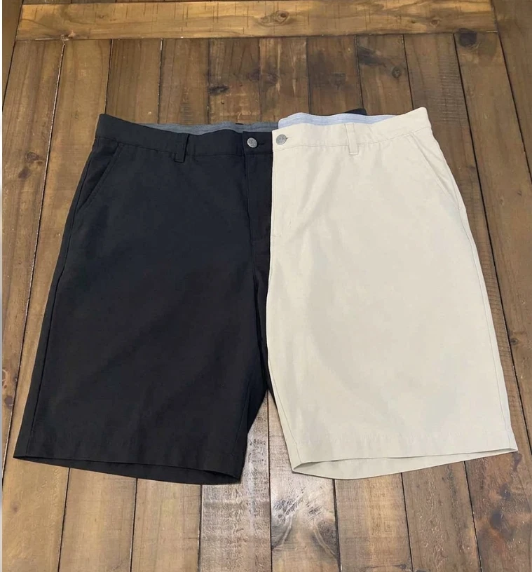 Lot of 2 Adidas Men's Ultimate365 Golf Shorts Size 42 Black Khaki Flat Front