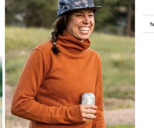 Wild Rye NWT Tallac Turtleneck Women’s Brick Hemp Blend SOFT Top Size 6 RET $119