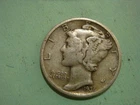 1936 S  Mercury Dime - Fine cond album filler, actual coin in photo
