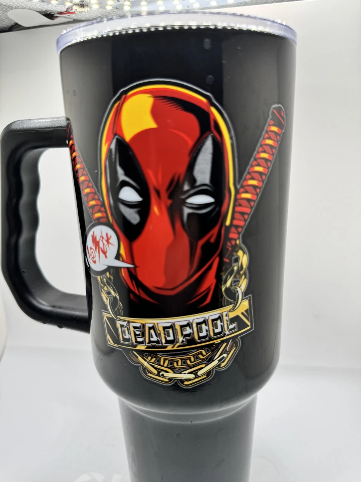 Marvel Deadpool Stainless Steel Tumbler With Handle 40 Oz