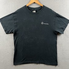 Vintage Mercedes Benz Shirt Mens Large Black 90s Luxury Cars Grunge Essential