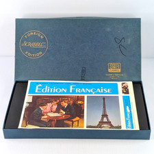 Scrabble Foreign Edition FRENCH Edition Selchow & Righter Vintage COMPLETE 1955