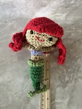 Handmade Mermaid Doll, Crochet Ariel Doll, Knitted Disney doll 7”