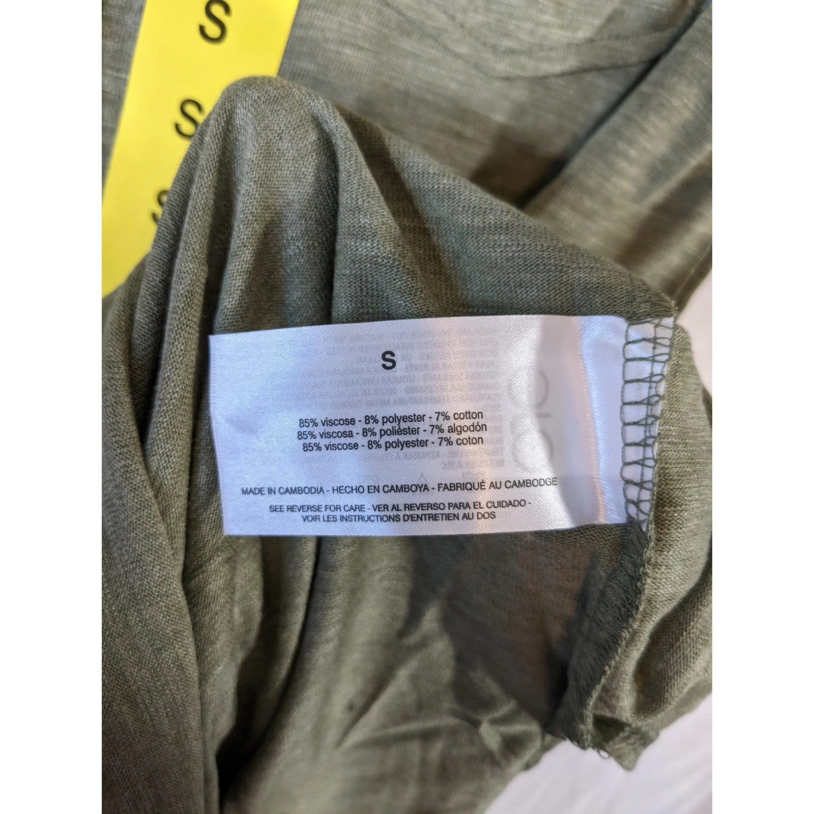 VETEMENTS TShirt Vestito Manica Corta Midi Jessica Simpson Verde S Girocollo Tasche Casual Strato