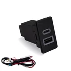 12V QC3.0 PD 30W Fast Charger Dual USB Type-C Socket For Nissan Patrol GQ GU