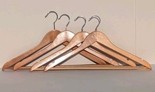 Vintage Wooden Suit Hangers Set of 4 Trouser Bars Coat Hangers 17.5" Wide