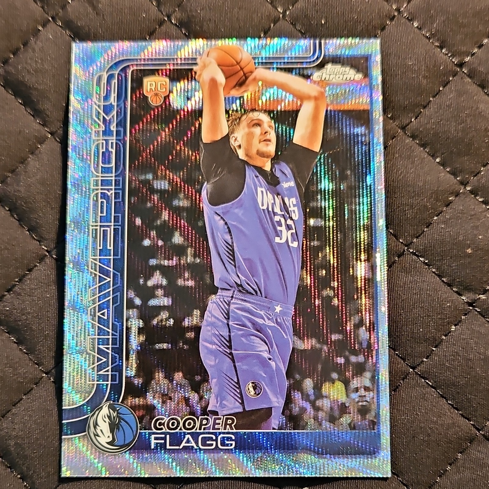 2025-26 Topps Chrome Cooper Flagg Rookie Wave Refractor #251 Dallas Mavericks