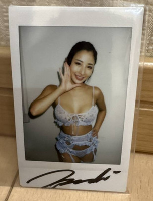 Mina Kitano Autographed Signed Instax photo Cheki Japan Female JAV Idol