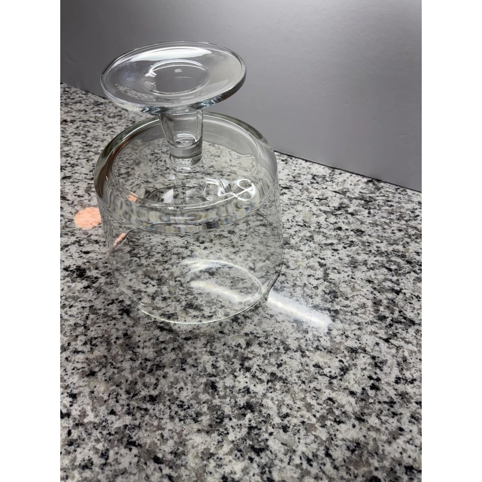 Tazón triffle vintage con patas de vidrio transparente ancla de postre presencia en cuclillas Foto 3 de 4