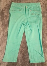 Total Girls Capri Pants w/ Adjustable Waist Green Size 14 Reg Waist 26 Trending