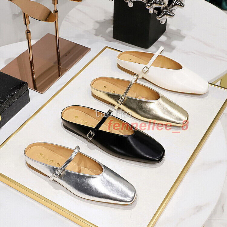 PANTOFOLA D’ORO Pantofole donna punta chiusa slip on mules fibbia Mary Jane scarpe festa casual nuove