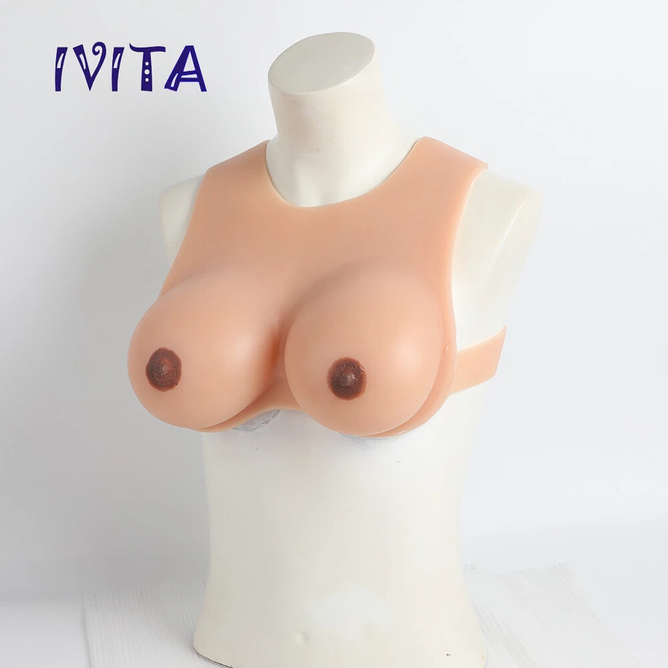 IVITA DD Cup Silikonbrüste Fake Boobs Brustpanzer Crossdresser Boobs Enhancers - Bild 3 von 4