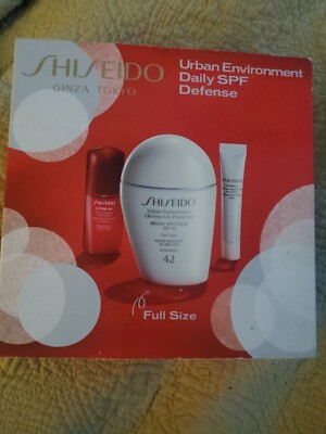Shisheido Urban Enviroment Daily Sof Defense Ginxs Tokyo Full Size 3pc Set Nib