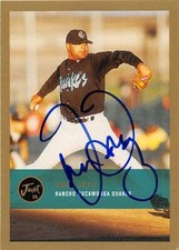 Omar Ortiz autographed baseball card (San Diego Padres FT) 2000 Just Minors #264