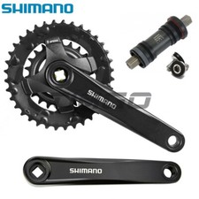 Guarnitura bici mtb Shimano FC-MT101 2x9 velocità 36-22T BB-UN100 supporto inferiore
