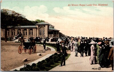 Vintage Postcard Mount Royal Look Out, Montreal Canada JW1
