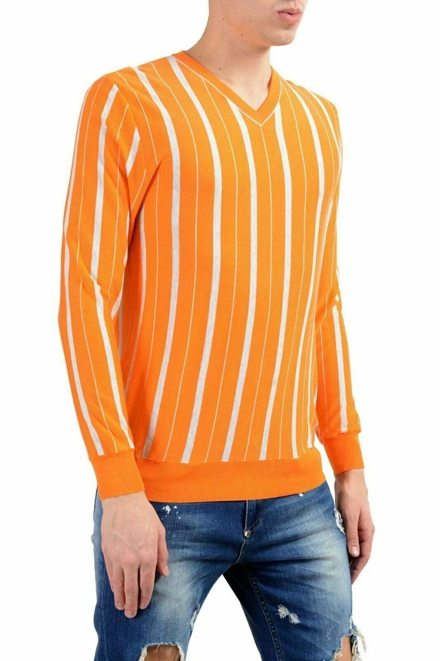 Suéter ligero Kiton Napoli para hombre a rayas cuello en V EE. UU. S IT 48 Foto 2 de 4