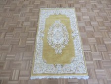 2'11 x 5'2 Hand Knotted Gold Kirman Oriental Rug G15472