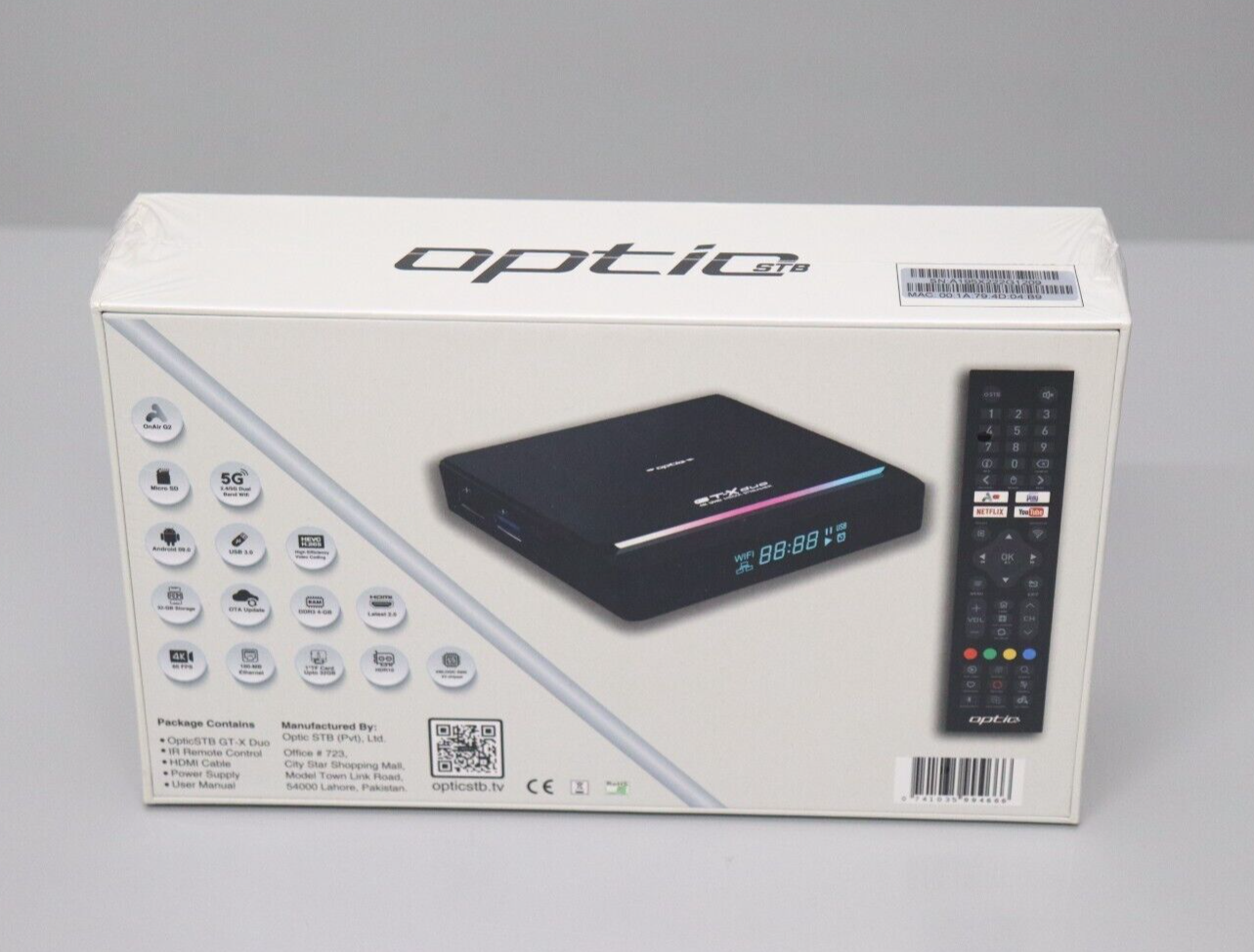 Optic GTX Duo 4K UHD Android 9.0 H.265 4GB RAM 32GB Flash Wlan NEU eBay