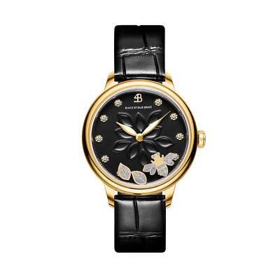 Black by Blue Brave Damen Armbanduhr WATER LILY  32 mm Armband Leder 4B11108