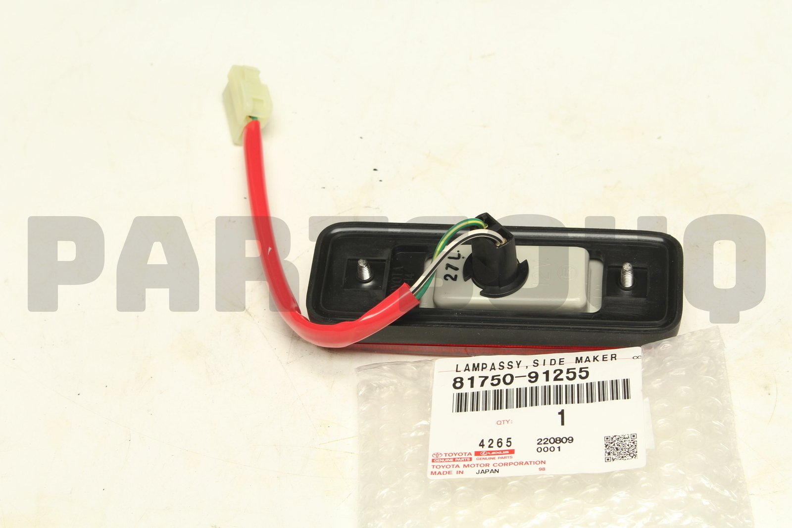 8175091255 Genuine Toyota LAMP ASSY, REAR SIDE MARKER, RH/LH 81750  