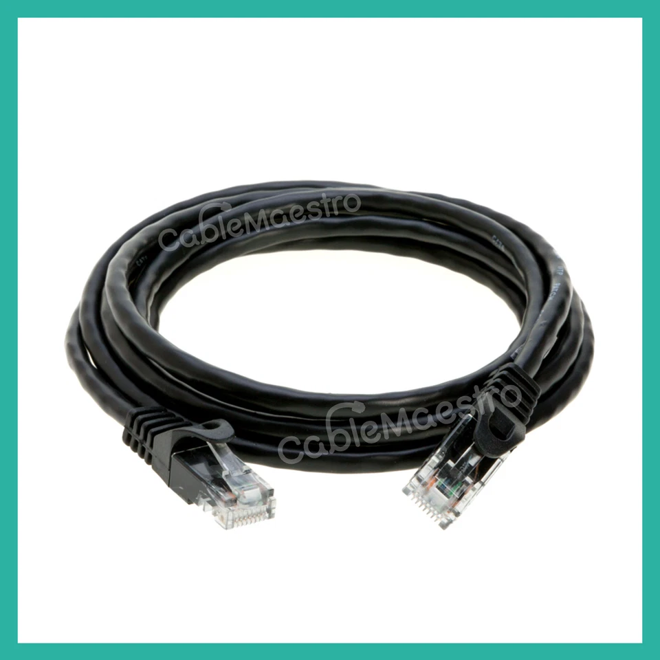 CAT5e CAT5 Ethernet Cable Cord Lan Computer RJ-45 Patch 1.5-100FT Network Lot - Image 3 of 4